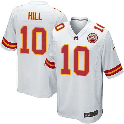 Men's Game Tyreek Hill Nike Jersey White Road - #10 NFL Kansas City Chiefs